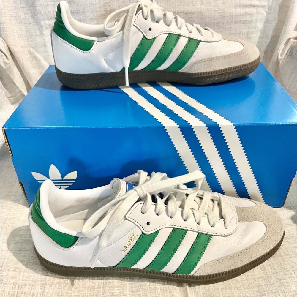 Adidas OG Samba white and green - Sz 7 M